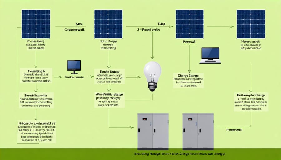 Decision flow chart for assessing home battery storage requirements