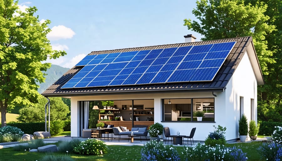 Residential solar installation with integrated battery storage