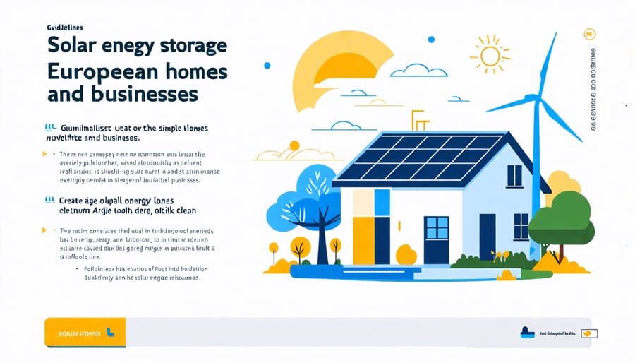 Visual summary of advantages of adopting solar energy storage in Europe