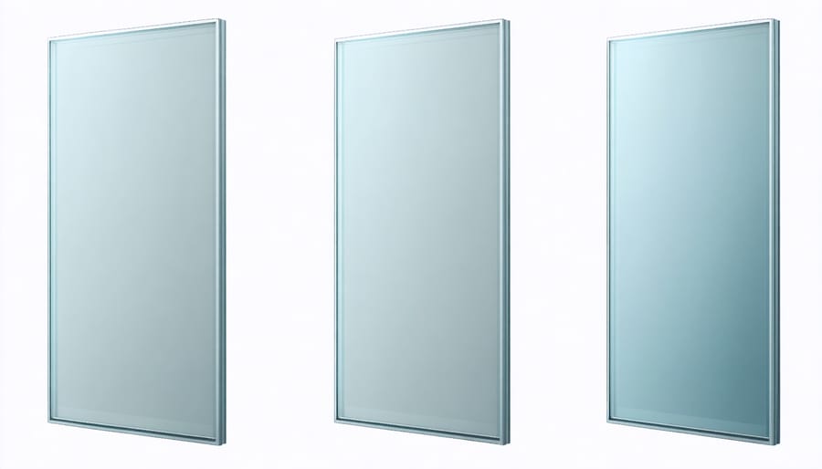 Step-by-step installation process of frameless solar panels with mounting clamps and supports