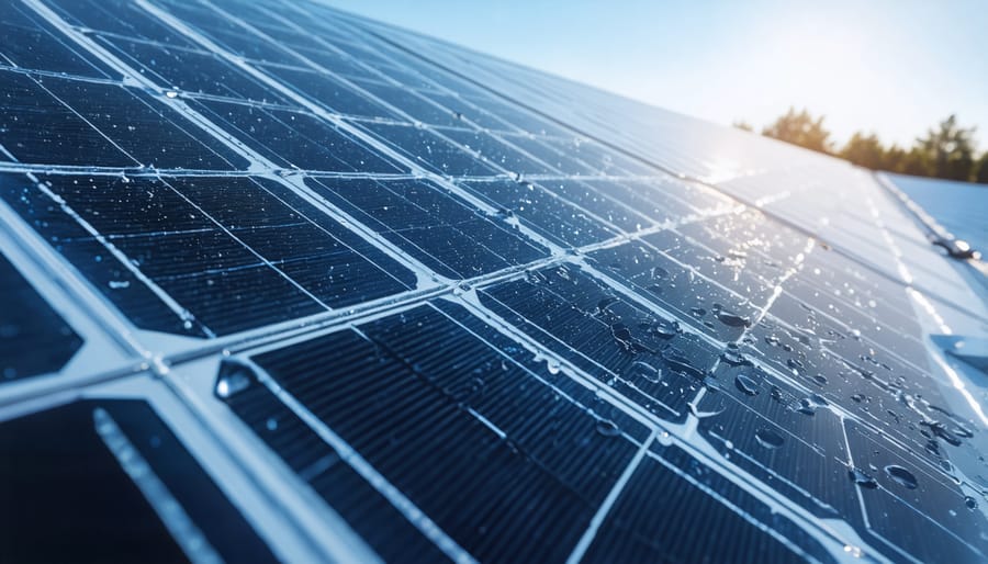 High-efficiency solar panels demonstrating durability features in harsh weather