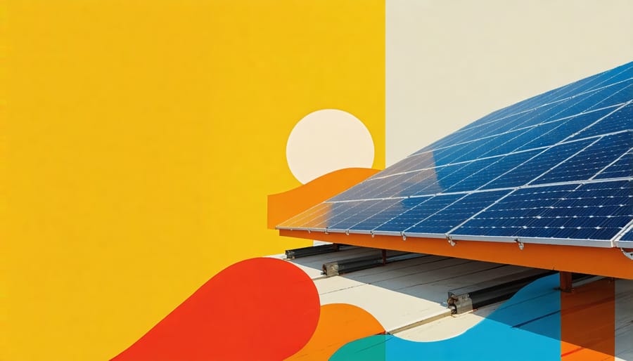 Before and after comparison chart of business energy costs with solar battery storage implementation