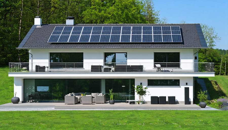 Residential solar installation with smart battery storage system in a European setting