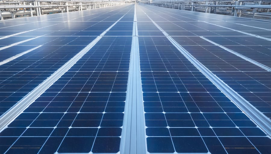 Automated solar panel production line with integrated testing equipment