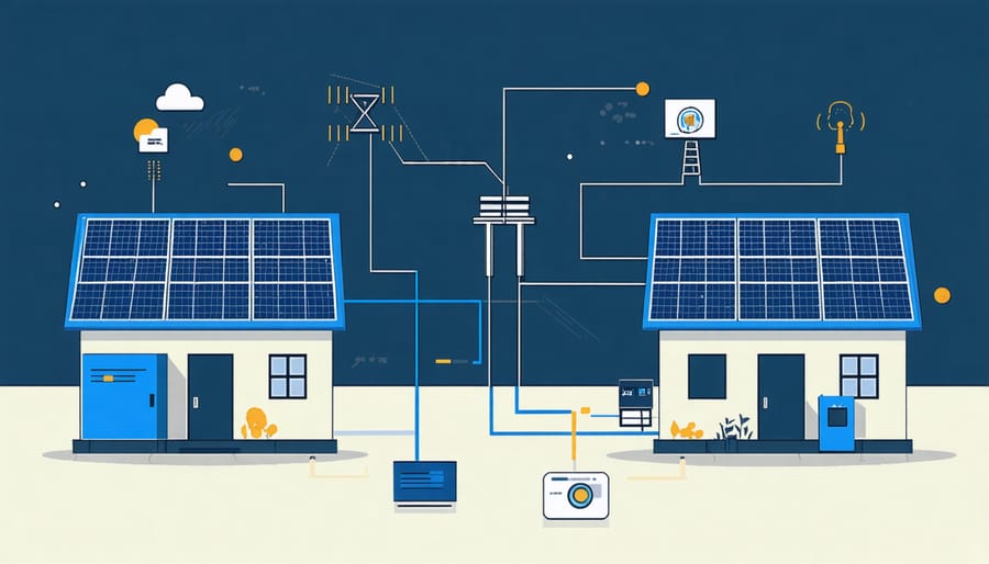 Dynamic visualization of solar energy distribution in a smart grid network