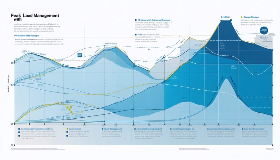 Graph demonstrating how pumped storage manages peak electricity demand