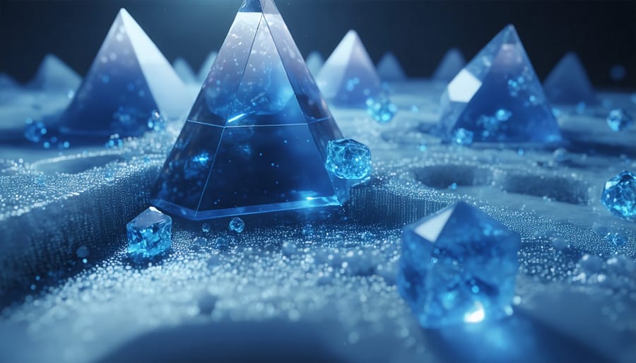 Animated representation of quantum tunneling process in solid-state battery materials