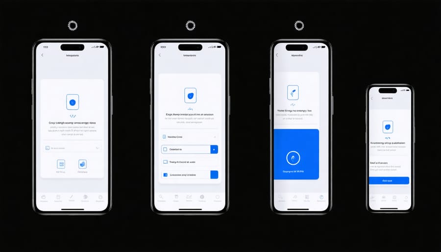 Mobile app setup wizard screens for smart home energy system configuration