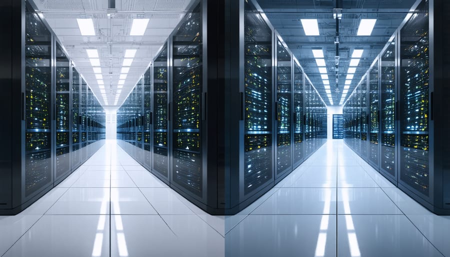Comparison diagram of cloud versus local storage solutions for AI energy management