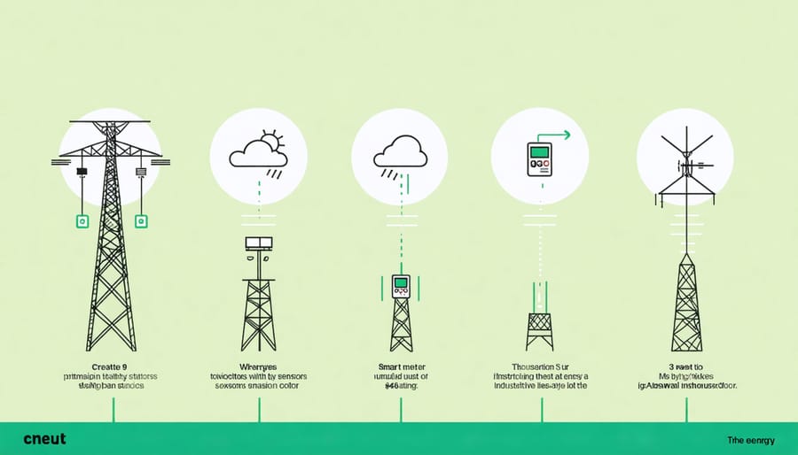 Infographic illustrating various data sources for AI energy management