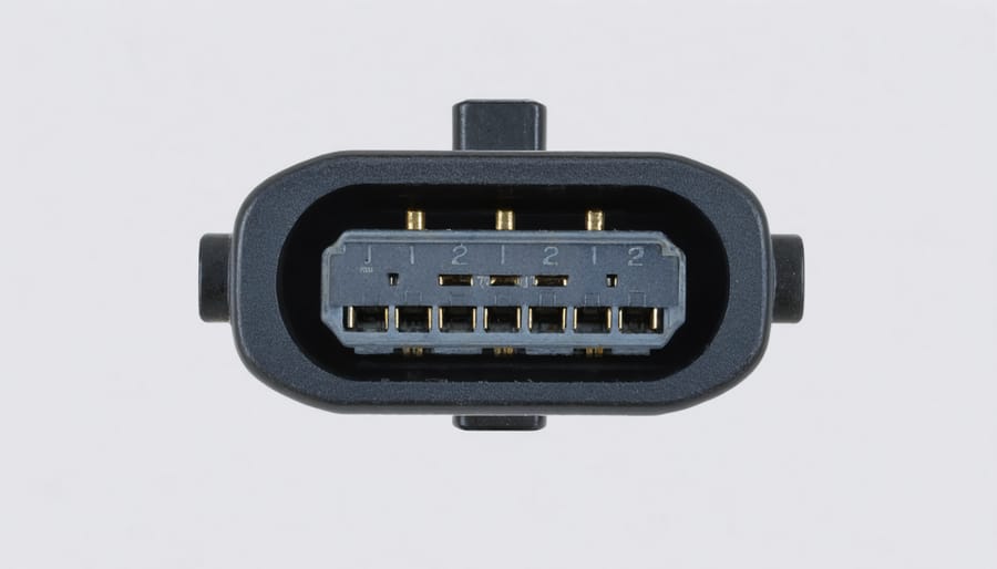 Technical diagram of J1772 charging connector showing pins and electrical interface