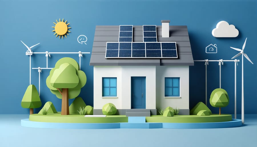 Residential solar installation with smart meter and connected home devices