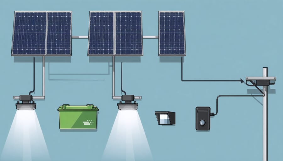 Component diagram of solar parking light system architecture